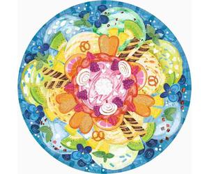 Ravensburger - Puzzle Cerchio di colori: gelato rotondo - 500 Pezzi