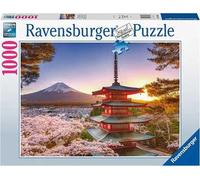 Puzzle 1000 pezzi ciliegi in fiore monte fuji - puzzle per adulti