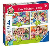 Ravensburger Puzzle Cocomelon, 4 Puzzle in a Box, Puzzle per Bambini, Età Consigliata 3+, Puzzle Ravensburger Stampa di Alta Qualità, 03113 9