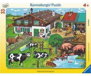 Ravensburger Puzzle con Cornice - Famiglie di Animali, 33 Pezzi - 1 pz.