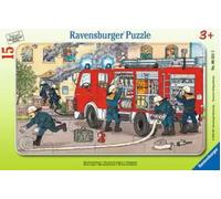 Ravensburger - Puzzle, I Pompieri, Puzzle Incorniciati 15 Pezzi, Puzzle per Bambini, Età Consigliata 3+, 06321 5