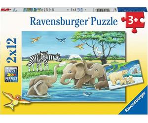 Ravensburger Puzzle - Cuccioli da Tutto il Mondo, 2 x 12 Pezzi - 1 pz.