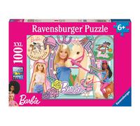 Ravensburger - Puzzle 100 Pezzi XXL Barbie, Idea Regalo per Bambini 6+ Anni, Gioco Educativo e Stimolante