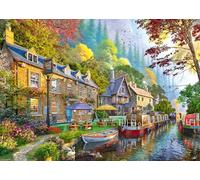 Ravensburger - Puzzle da 1000 pezzi: Down Lane Nn &: Canal Side Lane, puzzle per adulti 70 x 50 cm, puzzle per adulti, per tutta la famiglia, regalo per adulti
