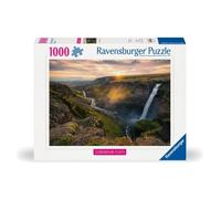 Ravensburger-Puzzle da 1000p-La Cascata Háifoss, Islanda (In evidenza)-Adulti e Bambini-Età 14-Puzzle di Qualità Premium-12000110