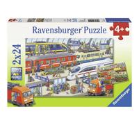 ravensburger Puzzle della stazione ferroviaria occupato 2x24 pezzi 1 S