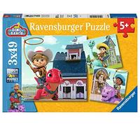 Ravensburger - Puzzle Dino Ranch, Collezione 3x49, 3 Puzzle da 49 Pezzi, Età Raccomandata 5+ Anni