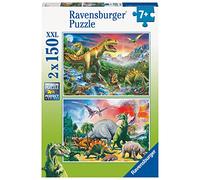 Ravensburger - Puzzle Dinosauri, 2 Puzzle da 150 Pezzi XXL, Idea Regalo per Bambini 7+ Anni, Gioco Educativo e Stimolante, 49x36 cm, Esclusiva Amazon