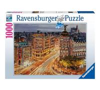 Ravensburger - puzzle dipinto di madrid, la gran via, 1000 pezzi, puzzle adulti