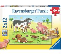 Puzzle Animali della Fattoria 2x12 Pezzi Ravensburger