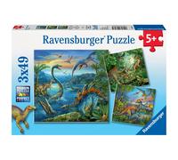 Ravensburger Puzzle Fascino Dei Dinosauri 3 X 49 Pezzi