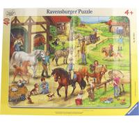 Ravensburger- Auf Dem Pferdehof Fattoria dei Cavalli, Multicolore, 06164