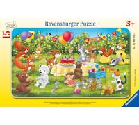 Ravensburger - Puzzle: Festa di compleanno, Puzzle Bambini 3 Anni, 15 pezzi