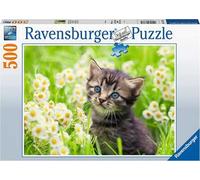 Ravensburger - puzzle gattino nel prato, 500 pezzi, puzzle adulti