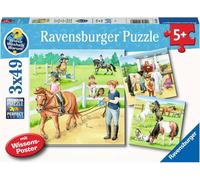 Ravensburger puzzle Giornata con i cavalli 3×49 pezzi
