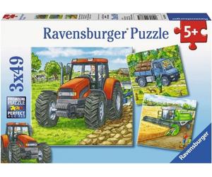 Ravensburger Puzzle - Grandi Macchine Agricole, 3 x 49 Pezzi - 1 pz.