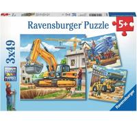 Ravensburger Puzzle - Grandi Veicoli da Costruzione, 3 x 49 Pezzi - 1 pz.