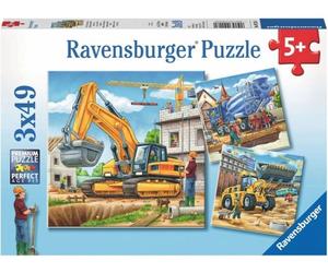Ravensburger Puzzle - Grandi Veicoli da Costruzione, 3 x 49 Pezzi - 1 pz.