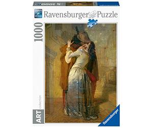 Ravensburger - Puzzle Hayez Il Bacio, 1000 Pezzi, Puzzle Arte per Adulti e Ragazzi, Quadri Famosi da Esporre, Idea Regalo per Lei o Lui, 70x50 cm
