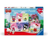 Ravensburger - Puzzle Hello Kitty, Idea Regalo per Bambini 5+ Anni, 3 Puzzle da 49 Pezzi, 21x21 cm
