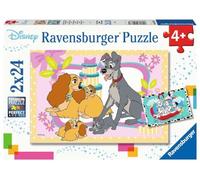 Ravensburger - Puzzle I Cuccioli Preferiti della Disney, Idea Regalo per Bambini 4+ Anni, Gioco Educativo e Stimolante, 2 Puzzle da 24 Pezzi, 26x18 cm