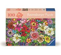 Ravensburger - Puzzle Il mondo dei fiori di Tiffany - 100 Pezzi