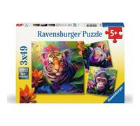 Ravensburger - Puzzle Jungle Babies 3x49p 1 St