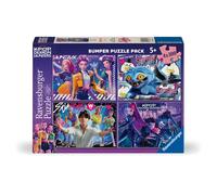 Ravensburger - puzzle k-pop demon hunters, 4 puzzle da 100 pezzi per bambini, 5 anni+