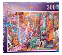 Ravensburger - puzzle la stanza della studentessa, 500 pezzi, puzzle adulti