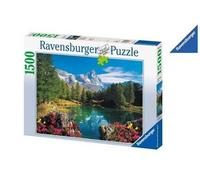 Ravensburger - Puzzle Lago Alpino Con Cervino , 1500 Pezzi, Puzzle Adulti