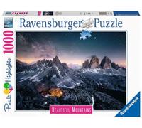 Ravensburger - puzzle le tre cime di lavaredo, collezione beautiful mountains, 1000 pezzi, puzzle adulti