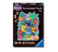 Ravensburger - Puzzle Wooden in Legno, 150 Pezzi, Tema Disney Stitch con 15 Picc