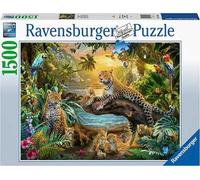Ravensburger - Puzzle Leopardi nella giungla, 1500 Pezzi, Puzzle Adulti