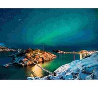 Ravensburger - Puzzle Luoghi scandinavi: Aurora boreale in Norvegia - 500 Pezzi