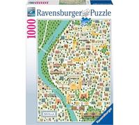 Ravensburger - Puzzle Mappa di Siviglia, 1000 Pezzi, Idea regalo, per Lei o L...