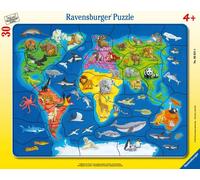 Ravensburger puzzle mappa mondiale degli animali