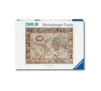 Ravensburger - Puzzle Mappamondo 1650, 2000 Pezzi, Puzzle per Adulti e Ragazzi, Idea Regalo per Lei o Lui, 98x75 cm