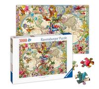 Ravensburger - Puzzle Flora Fauna Mappa del mondo - 3000 Pezzi