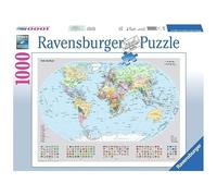 Ravensburger - Puzzle Mappamondo politico, 1000 Pezzi, Idea regalo, per Lei o Lu