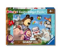 Ravensburger - puzzle masha e orso, collezione 24 giant pavimento, 24 pezzi, età raccomandata 3+ anni
