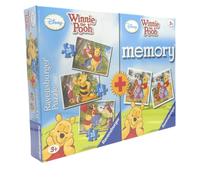 Ravensburger Puzzle + Memory Winnie The Pooh 60 Parti 3-teilig 210800 Nuovo Ovp