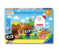 Ravensburger - Puzzle Milo, Collezione 2x12, 2 Puzzle da 12 Pezzi, Età Raccomandata 3+ Anni