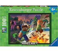 Ravensburger - Puzzle Minecraft, 100 Pezzi XXL, Et Raccomandata 6+ Anni - NUOVO
