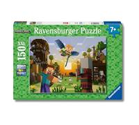 Ravensburger - Puzzle Minecraft 150 Pezzi XXL| Puzzle 7 Anni | Puzzle Bambini | Regalo Bimbo 7 Anni Maschio E Femmina | Dimensione 49x36cm