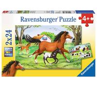 RAVENSBURGER puzzle mondo dei cavalli 2×24 pezzi