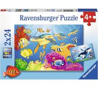 Ravensburger Puzzle - Mondo Sottomarino Colorato, 2 x 24 Pezzi - 1 pz.