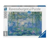 Ravensburger - Puzzle Monet Waterlilies, 1000 Pezzi, Puzzle Arte per Adulti e Ragazzi, Quadri Famosi da Esporre, Idea Regalo per Lei o Lui, 70x50 cm