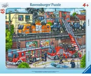 Ravensburger Puzzle - Operazione dei Vigili del Fuoco sui Binari della Ferrovia, 48 Pezzi - 1 pz.
