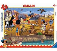 Ravensburger Puzzle per bambini 05698 - Giocare con gli amici all'aperto - 30 - 48 pezzi Yakari Puzzle con telaio per bambini dai 4 anni in su