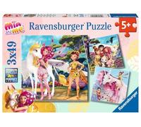 Ravensburger paese degli elfi e degli unicorni - 3 x 49 pezzi Mia and Me puzzle per bambini a partire dai 5 anni, Colore bianco, 05701